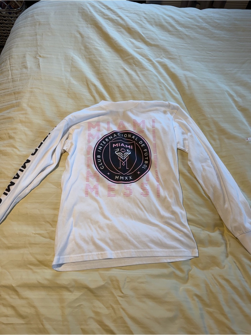Inter Miami Messi #10 Long Sleeve Tee Youth 11/12 White MLS Soccer